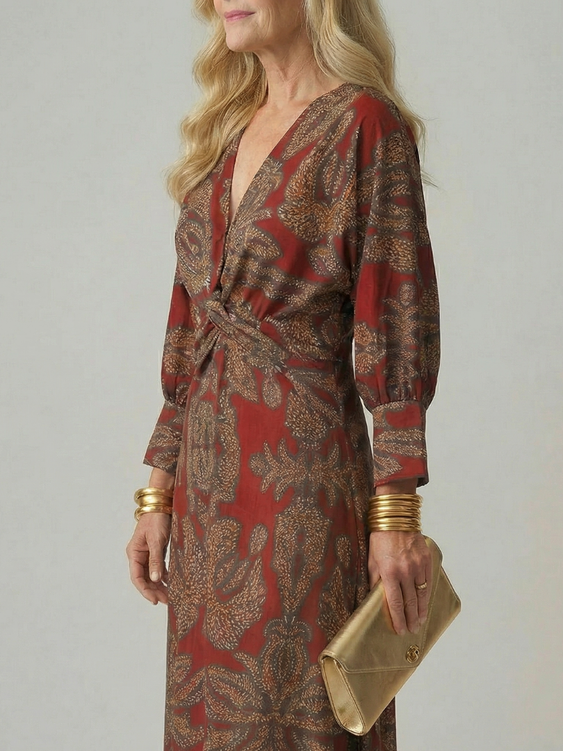 Lune | Φυσικό Φόρεμα Wrap Midi