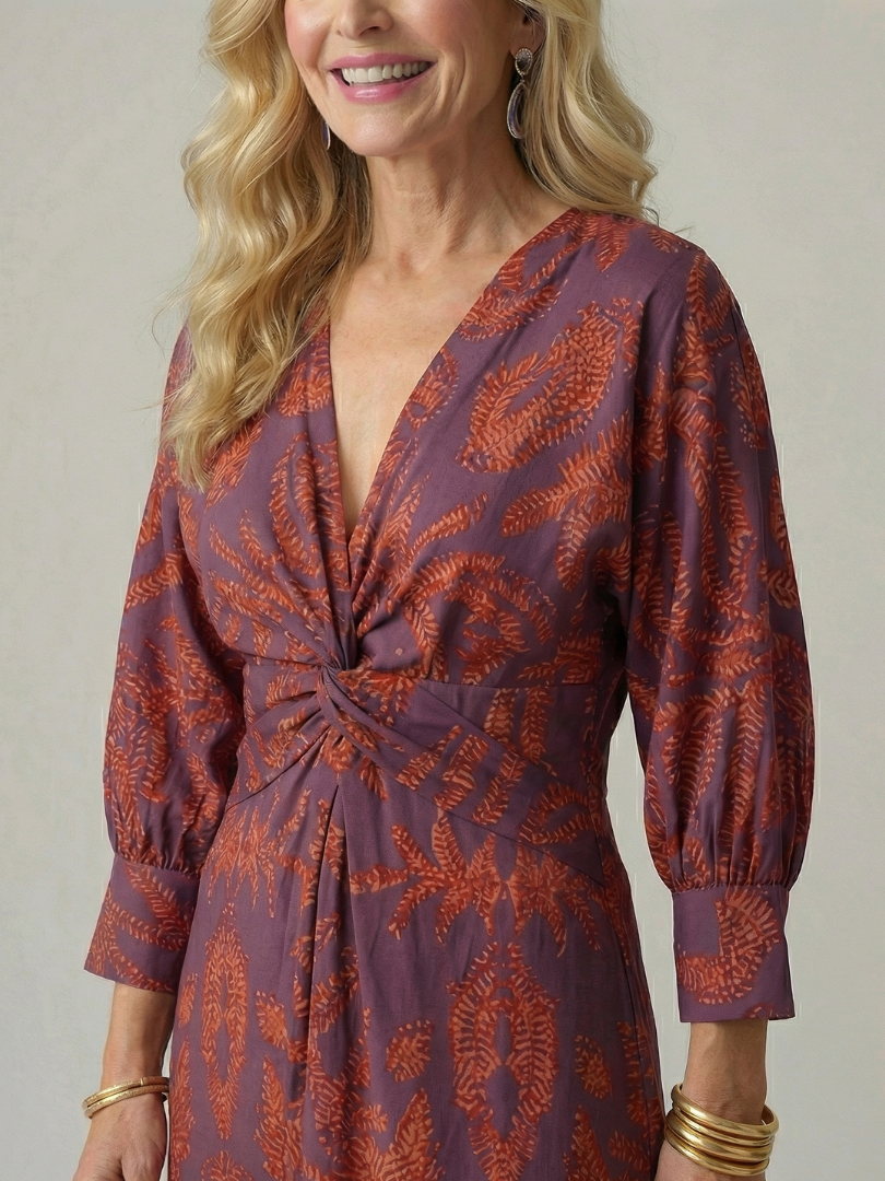 Lune | Φυσικό Φόρεμα Wrap Midi
