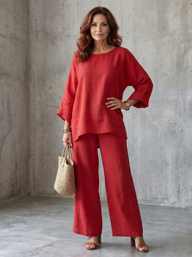 Προύε | Σετ Τουνίκ Oversized με Παντελόνι Φαρδύ
