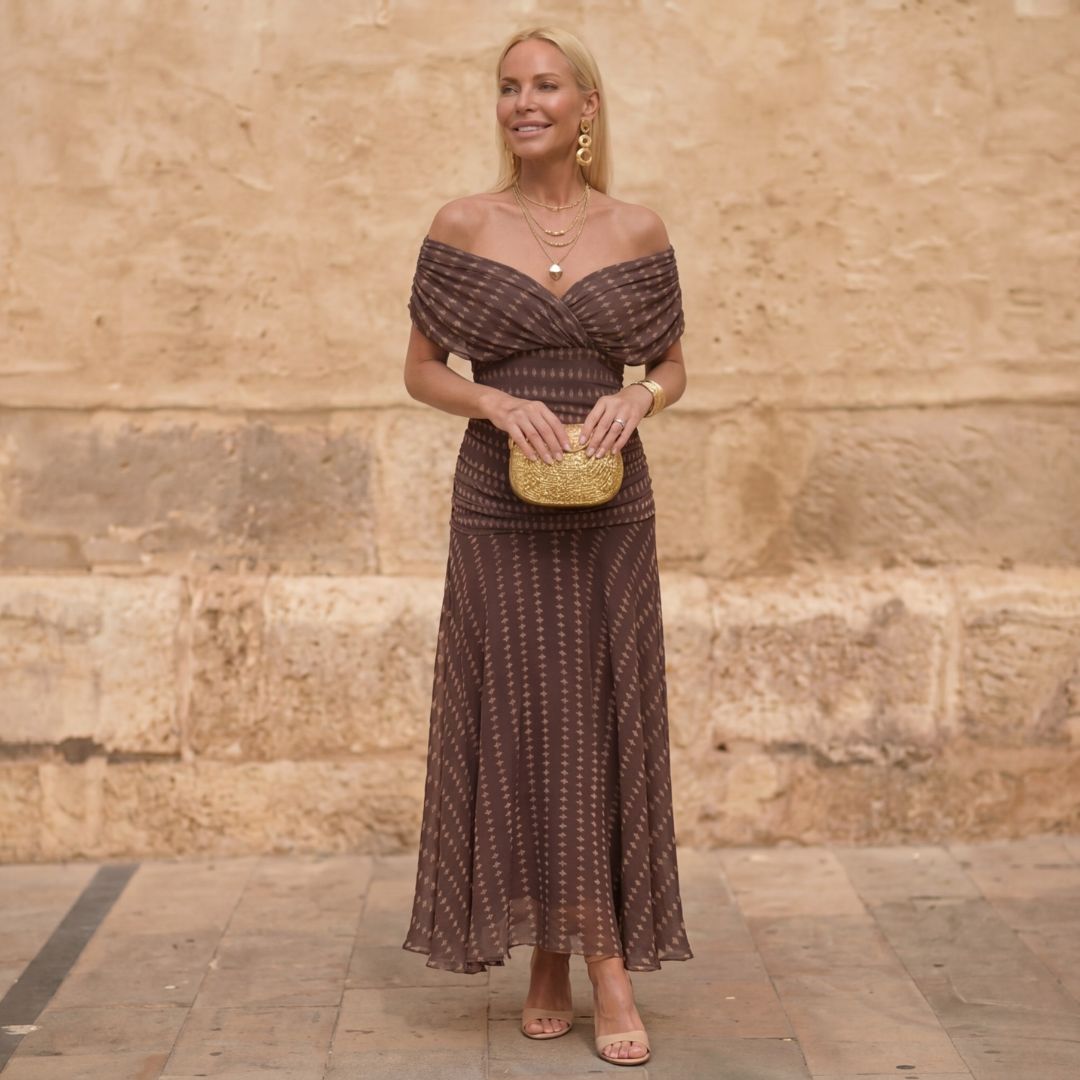 Sienna | Γεωμετρικό Ρομαντικό Φόρεμα