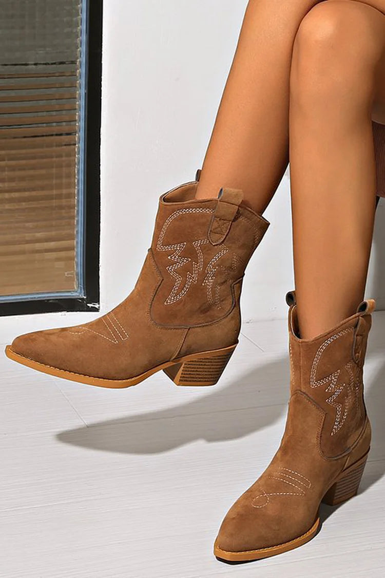 Dalit™ | Western Chic Suede Boots