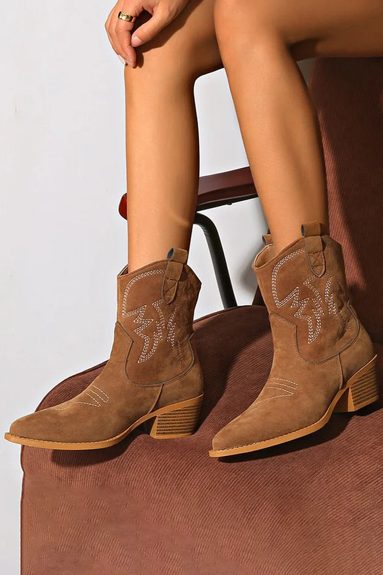Dalit™ | Western Chic Suede Boots