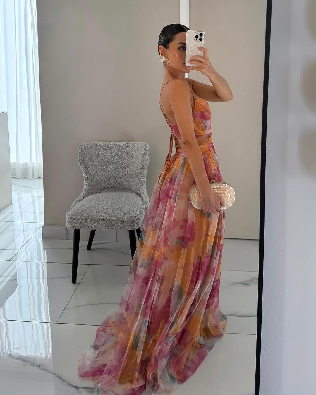 Γκιζέλ | Μαγεμένο Maxi-φόρεμα με Λουλουδάτη Εκτύπωση