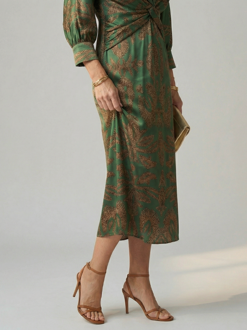 Lune | Φυσικό Φόρεμα Wrap Midi