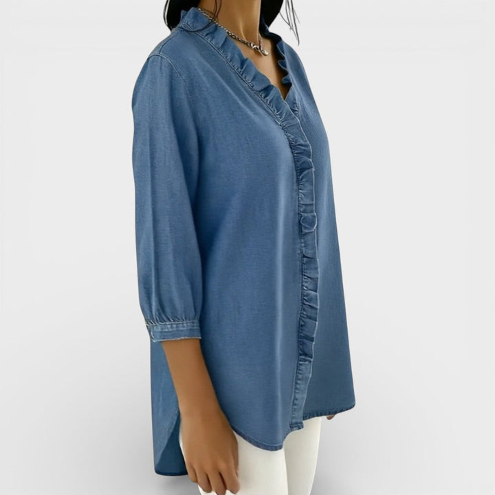 Heather | Elegant Ruffled Blouse
