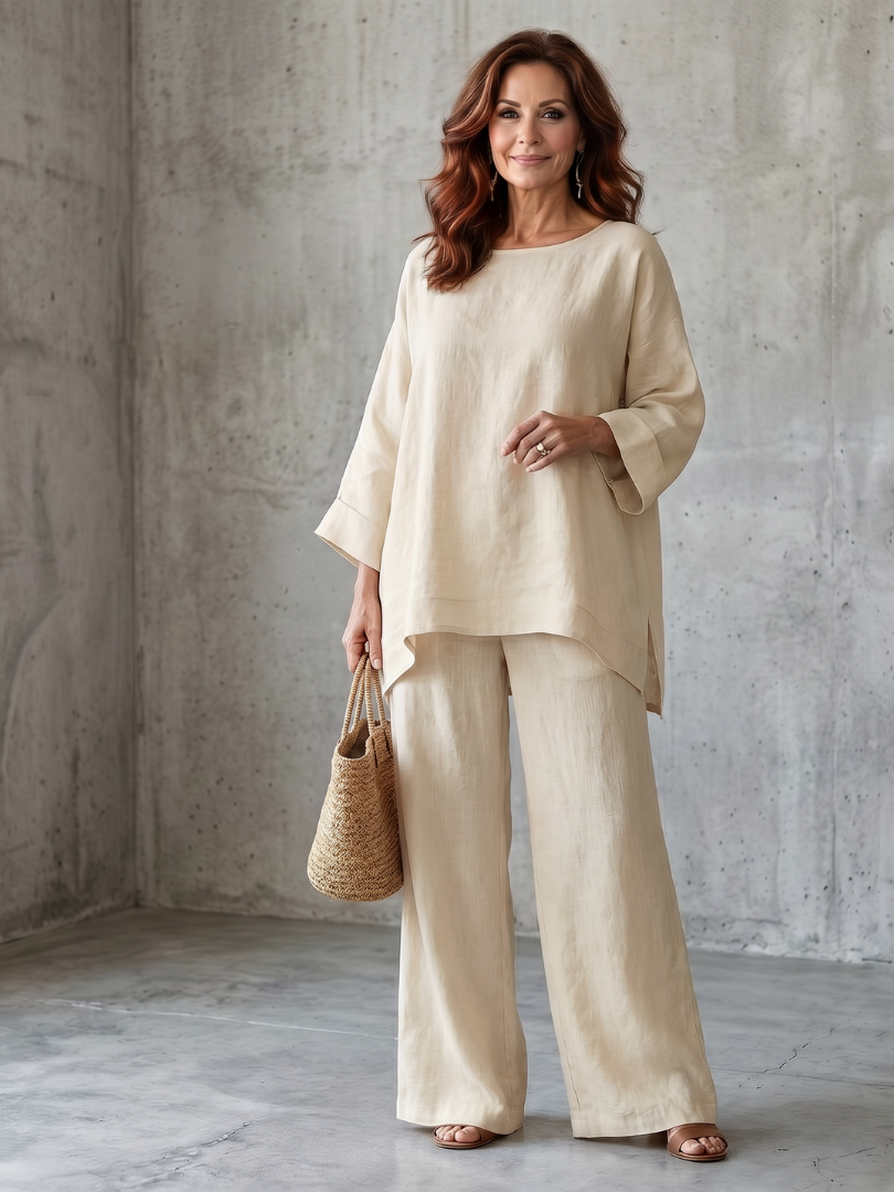 Προύε | Σετ Τουνίκ Oversized με Παντελόνι Φαρδύ