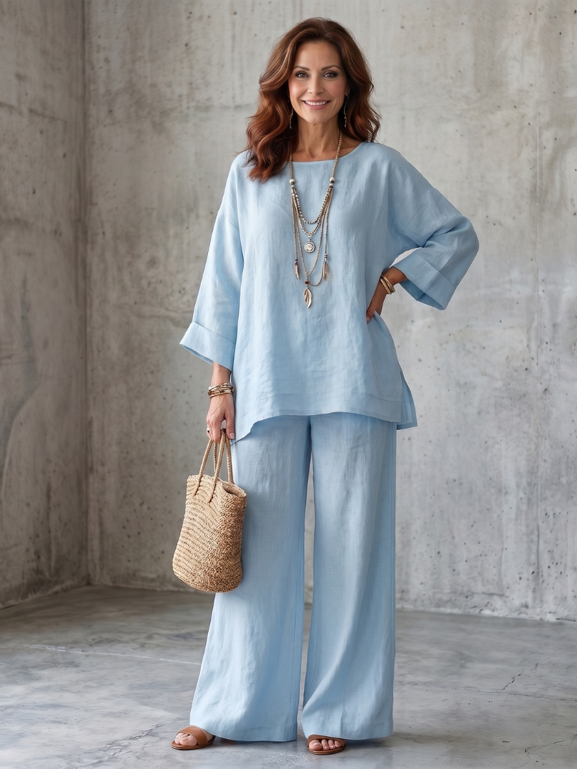 Προύε | Σετ Τουνίκ Oversized με Παντελόνι Φαρδύ