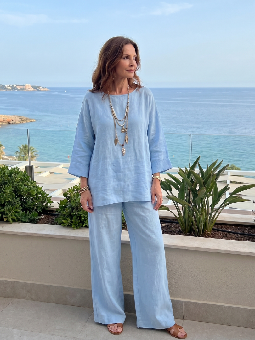 Προύε | Σετ Τουνίκ Oversized με Παντελόνι Φαρδύ