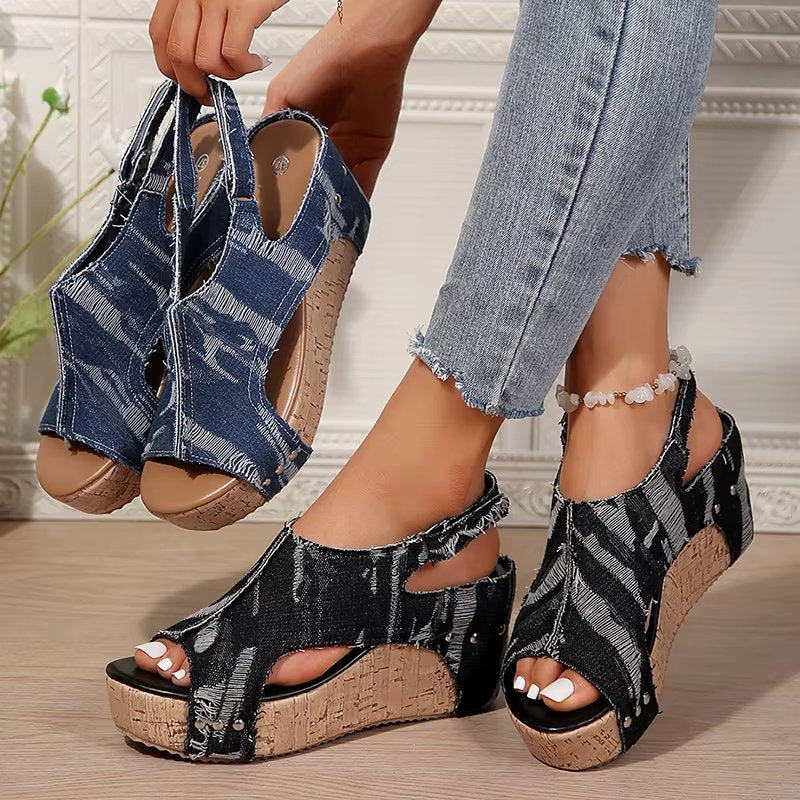 Deni - Wedge Sandals