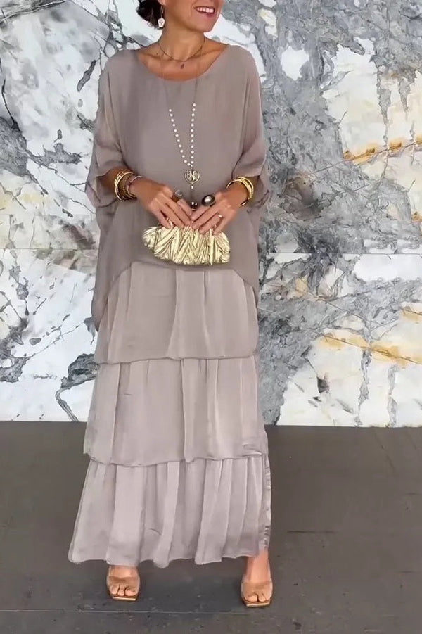 Nora Layered Dress - Gray