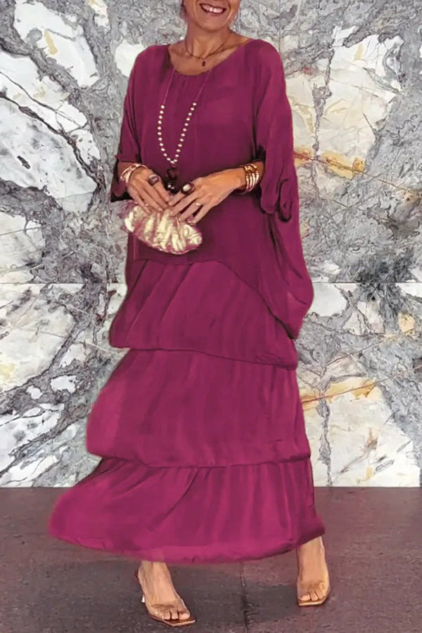 Nora Layered Dress - Scarlet