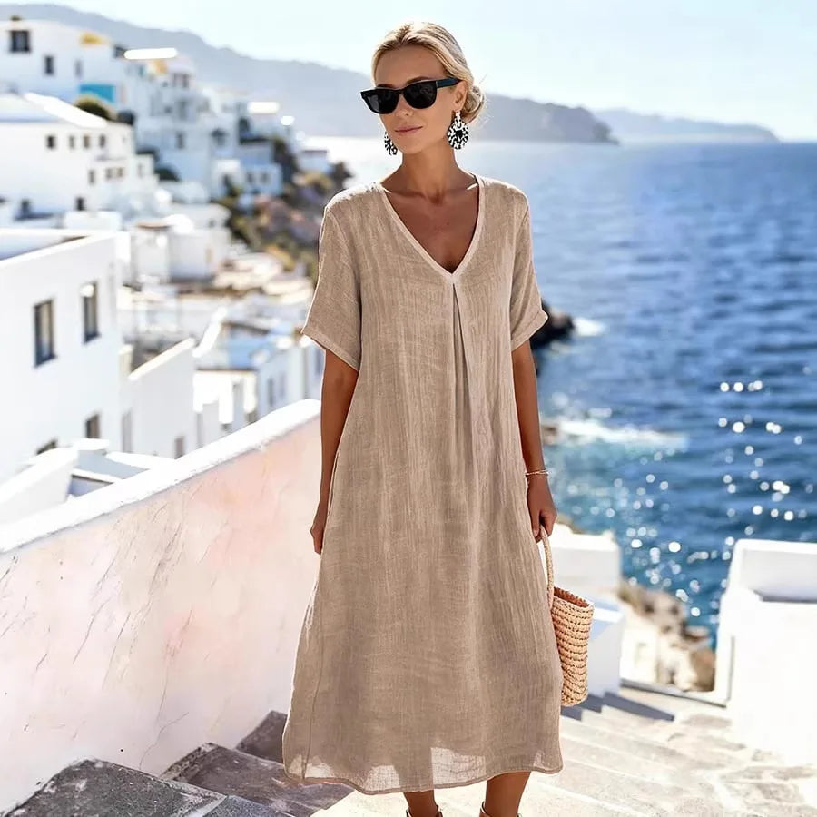 Melina™ | Αέρινο καλοκαιρινό φόρεμα με κομψή ρευστή εφαρμογή